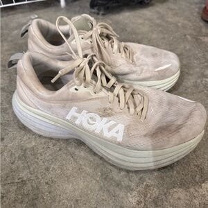 Hoka Women's Beige Athletic Shoes